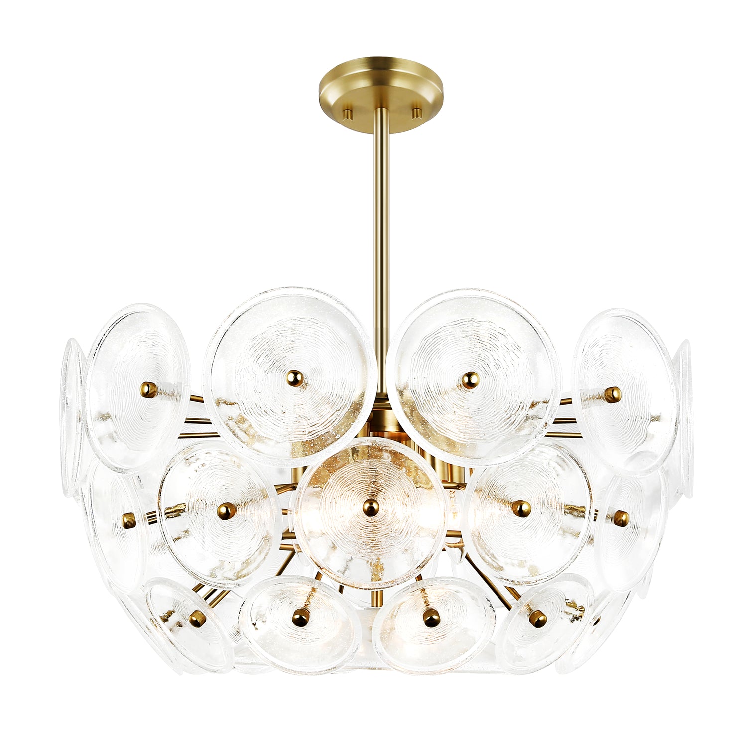 Chambery 6-Light Chandelier | Brushed Brass/Clear 