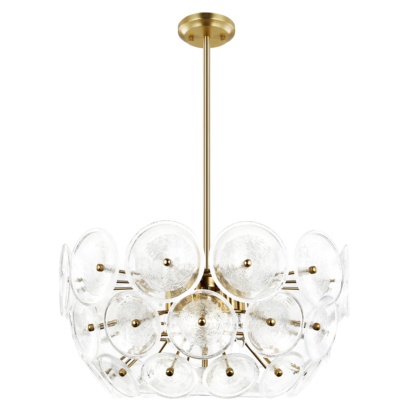Chambery 6-Light Chandelier | Brushed Brass/Clear