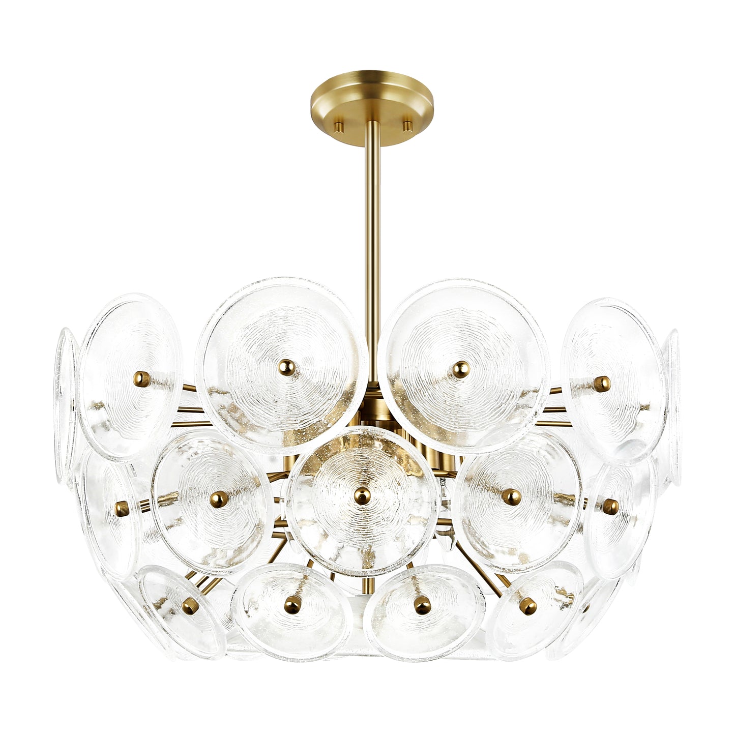 Chambery 6-Light Chandelier | Brushed Brass/Clear