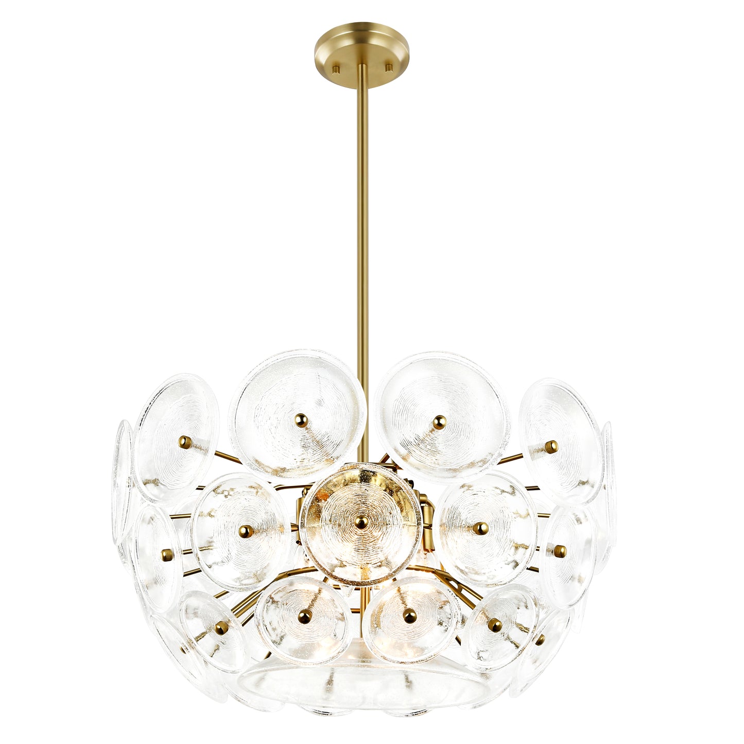 Chambery 6-Light Chandelier | Brushed Brass/Clear
