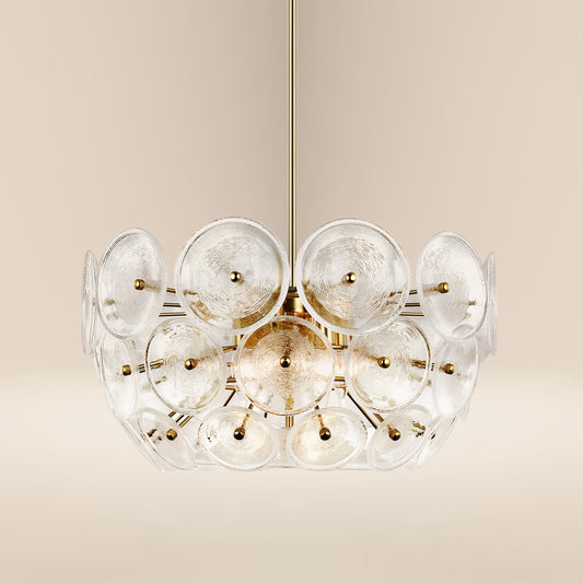 Chambery 6-Light Chandelier | Brushed Brass/Clear