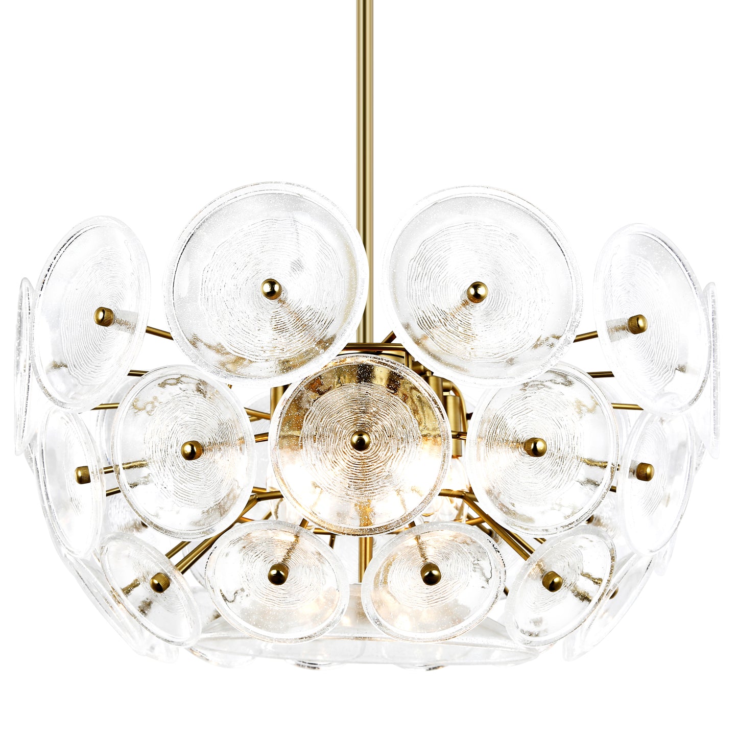 Chambery 6-Light Chandelier | Brushed Brass/Clear