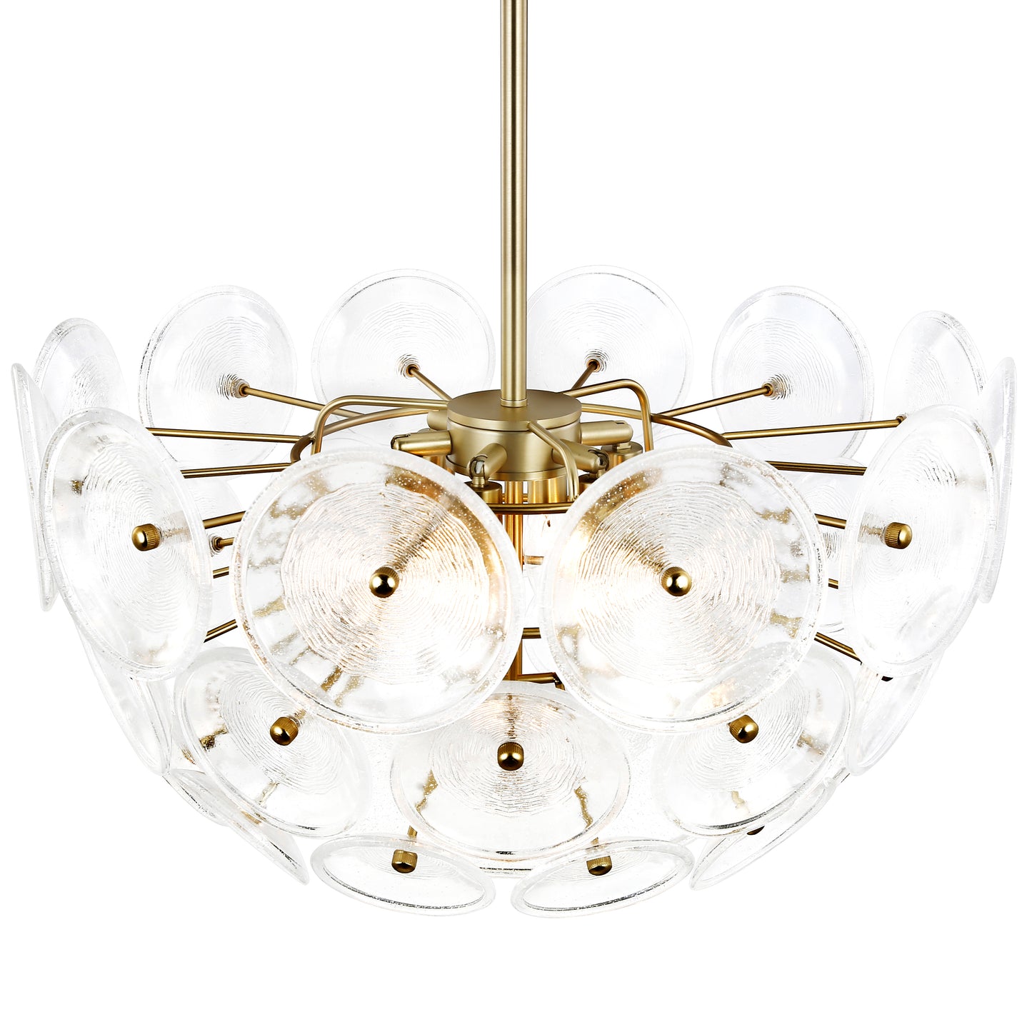 Chambery 6-Light Chandelier | Brushed Brass/Clear