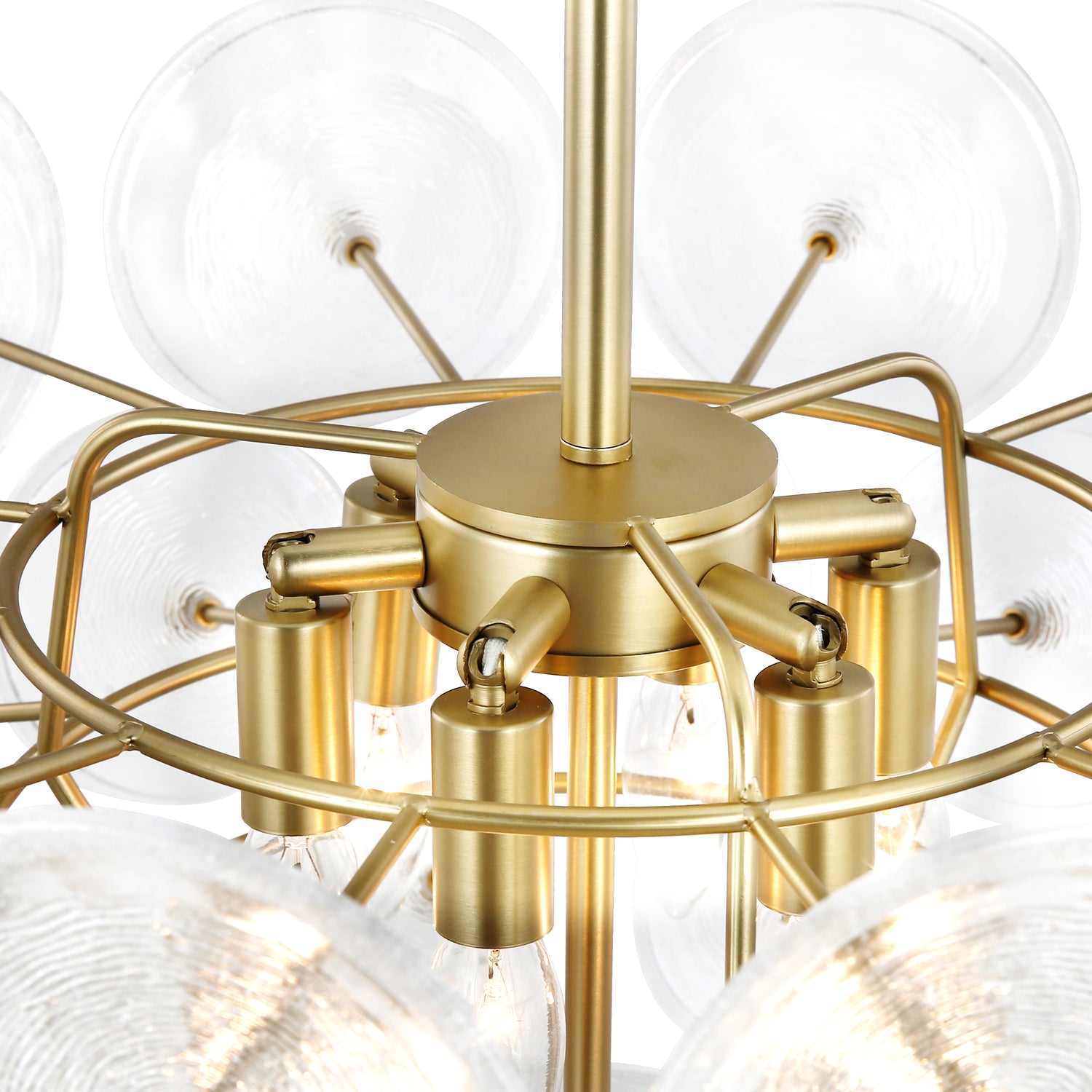 Chambery 6-Light Chandelier | Brushed Brass/Clear 