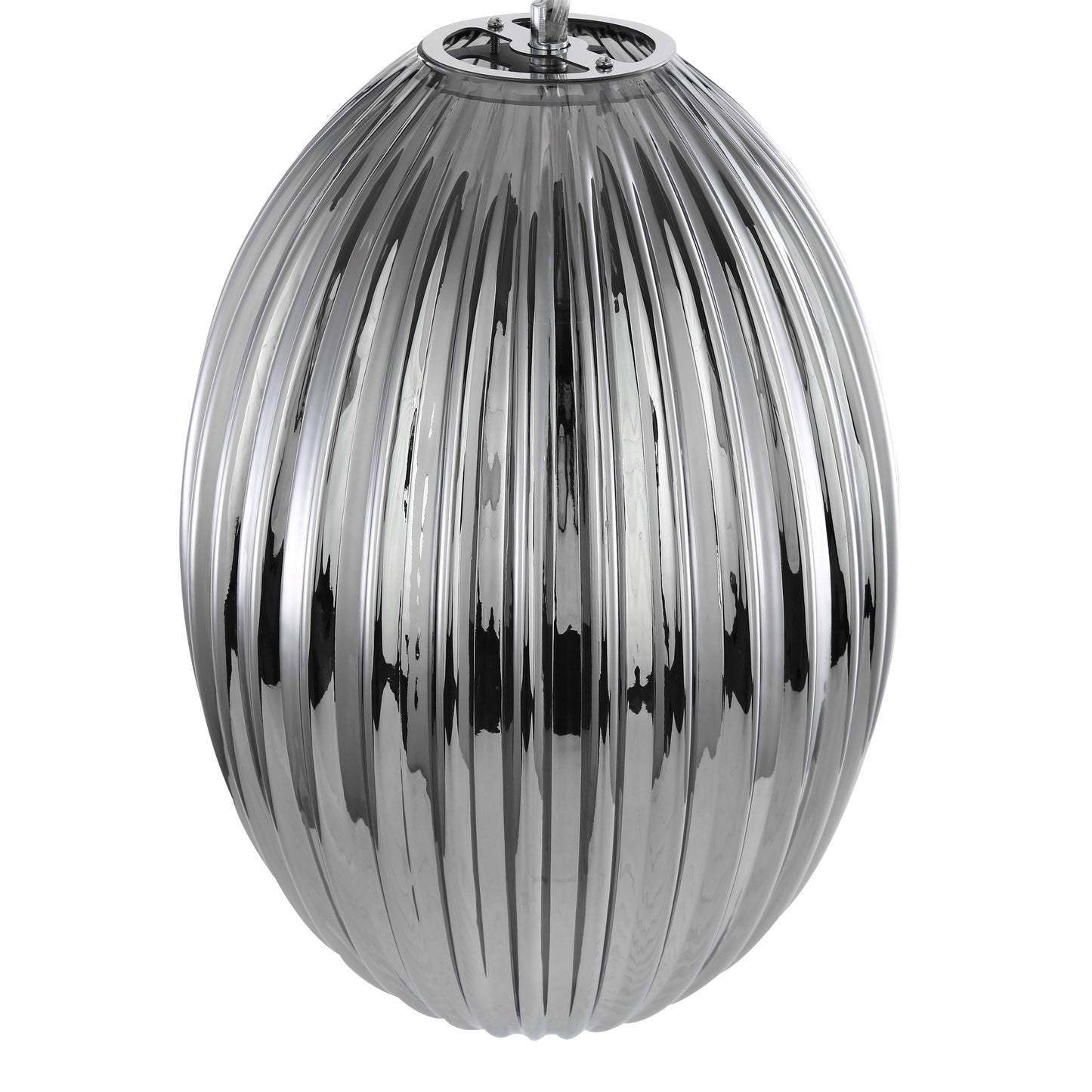 Opal 12" Glass Pendant Light | Chrome/Smokey