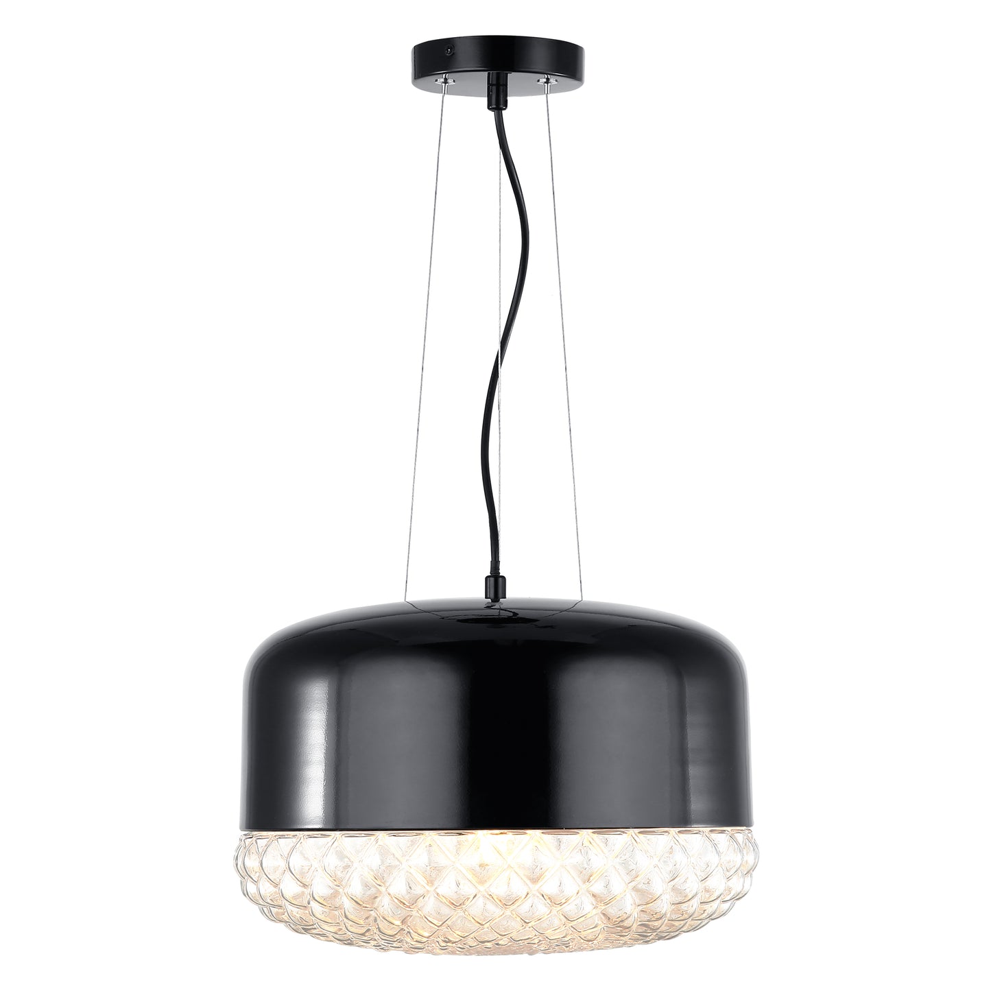 Enzo Pendant Light | Black/Clear