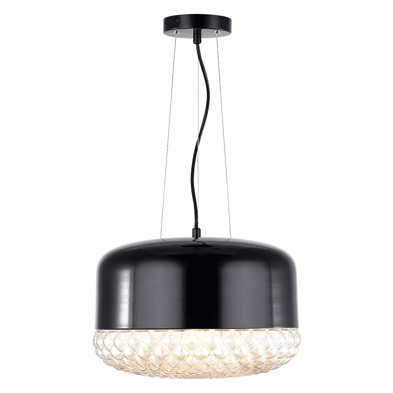 Enzo Pendant Light | Black/Clear 