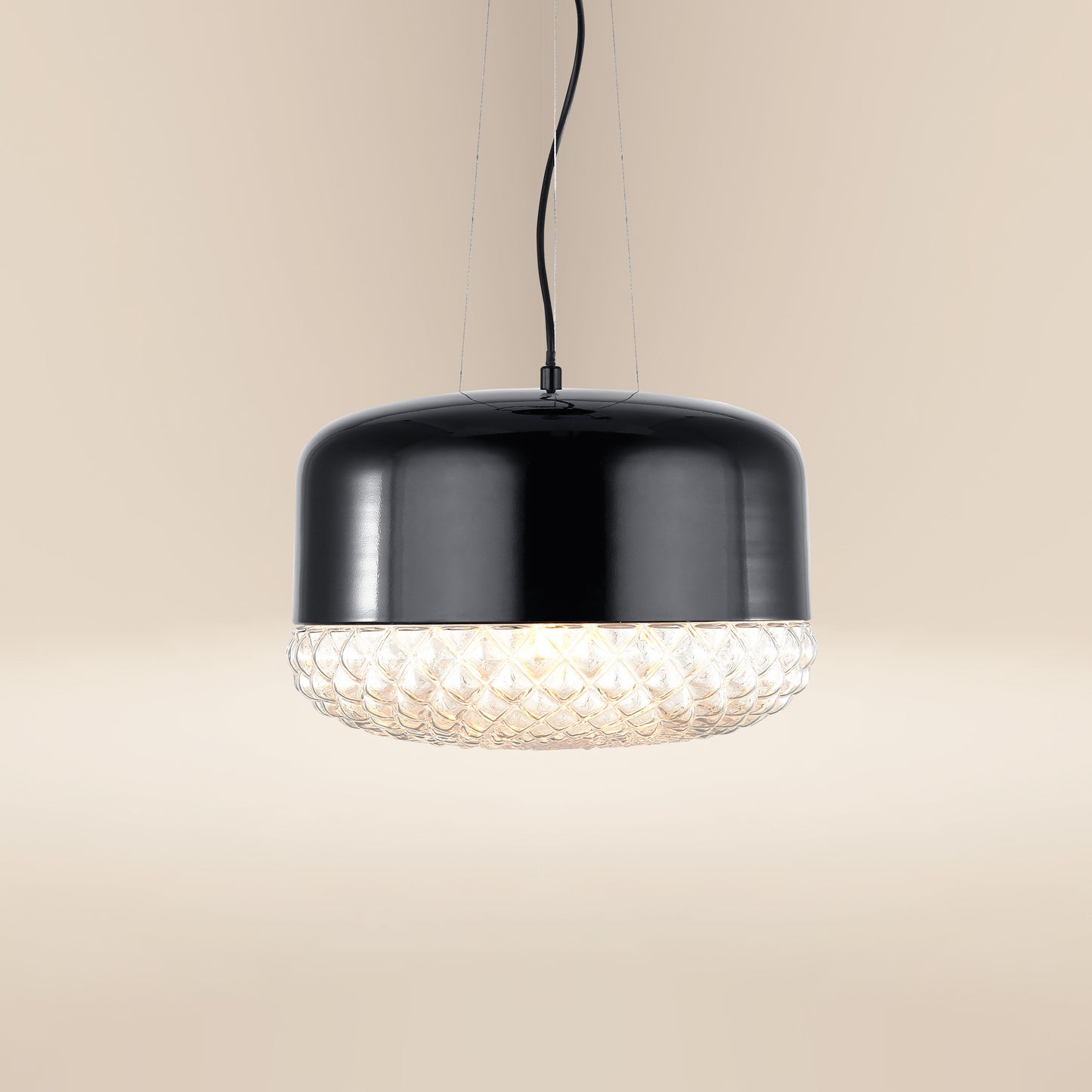 Enzo Pendant Light | Black/Clear