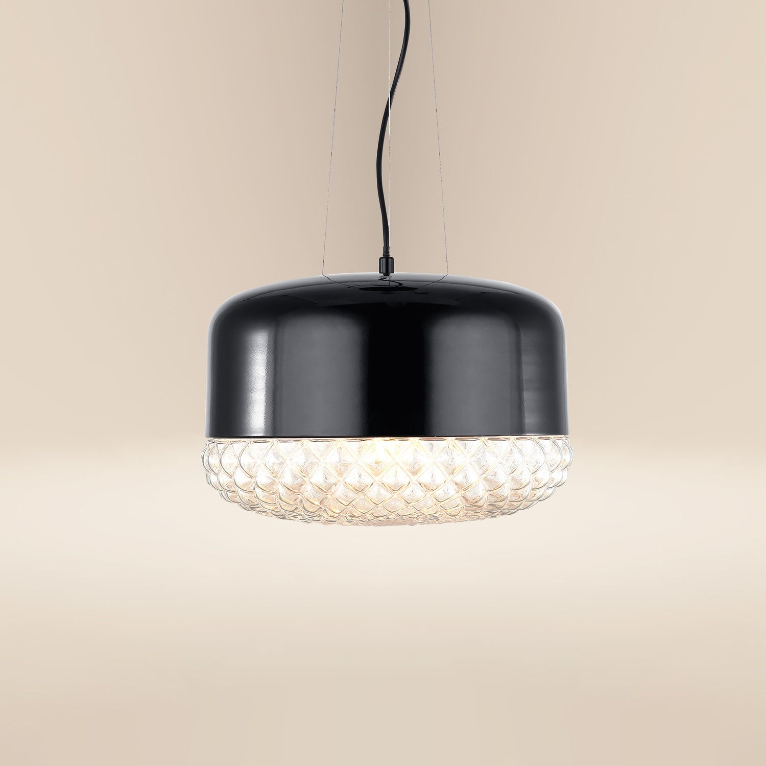 Enzo Pendant Light | Black/Clear 