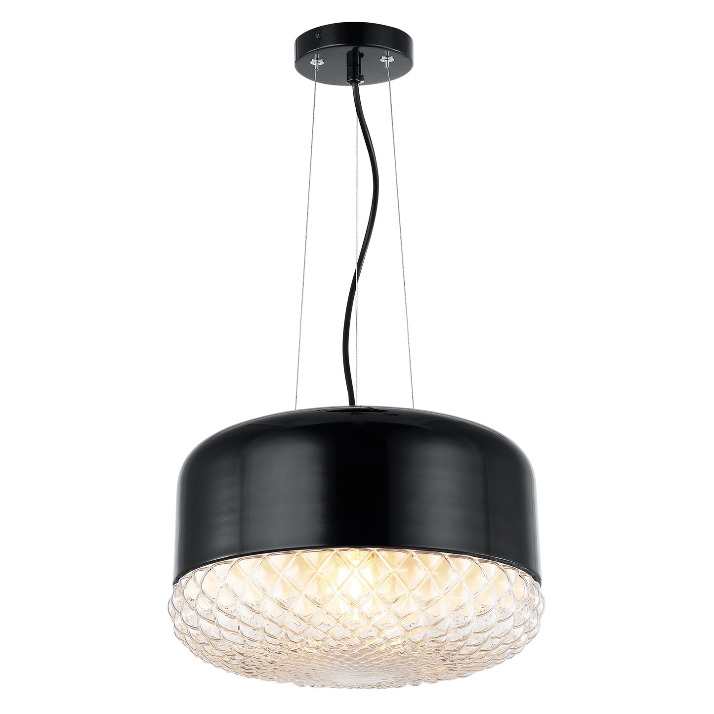 Enzo Pendant Light | Black/Clear