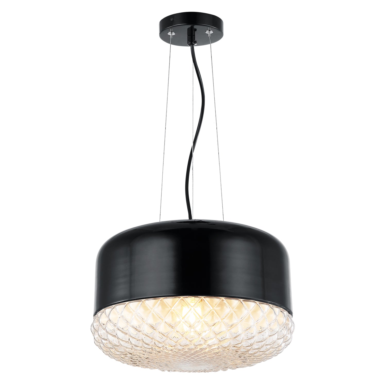 Enzo Pendant Light | Black/Clear 