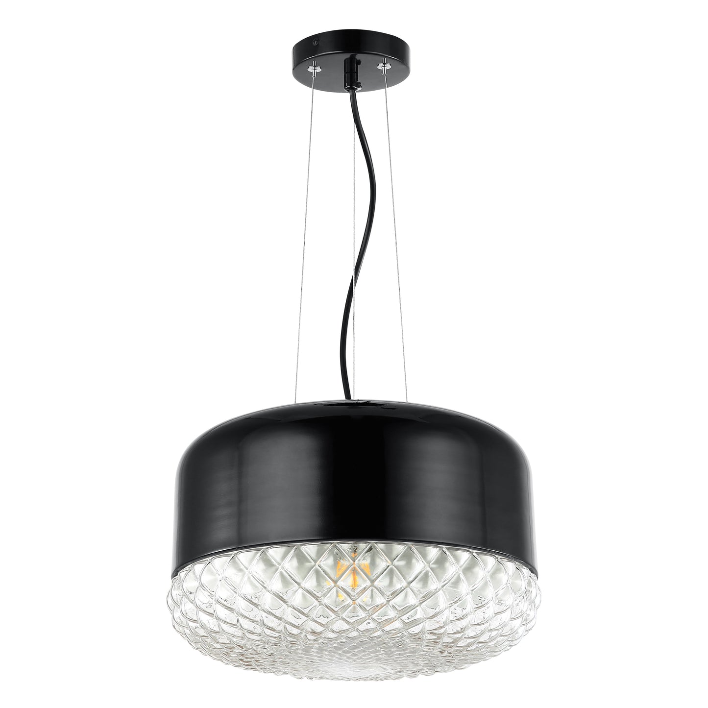 Enzo Pendant Light | Black/Clear