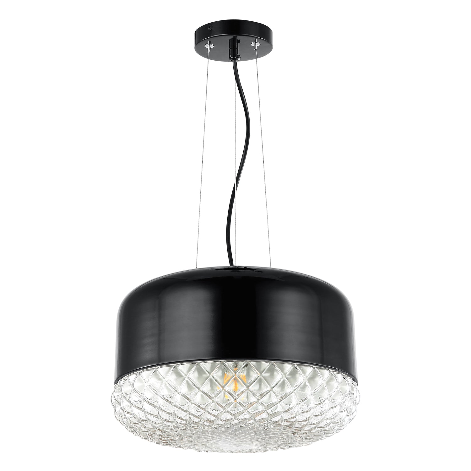 Enzo Pendant Light | Black/Clear 