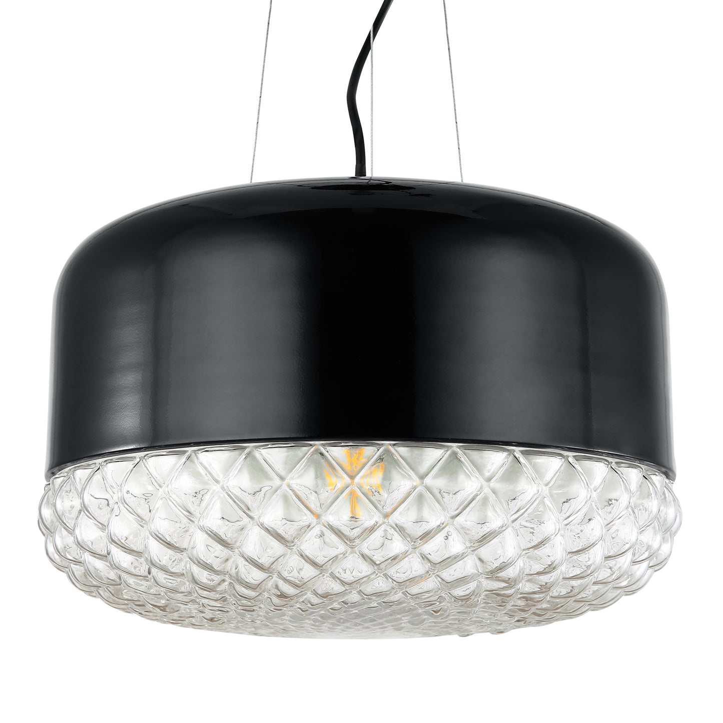 Enzo Pendant Light | Black/Clear