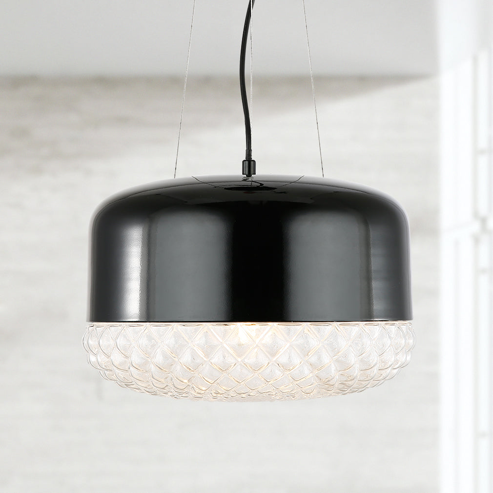 Enzo Pendant Light | Black/Clear
