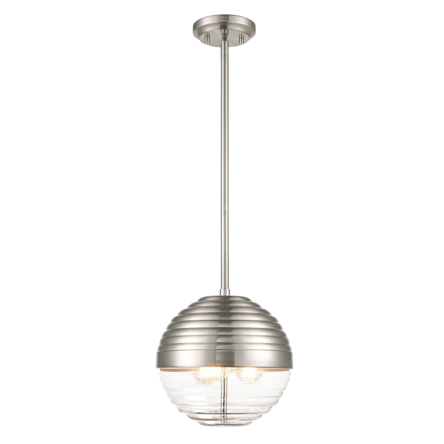 Bea Pendant Light | Satin Nickel/Clear