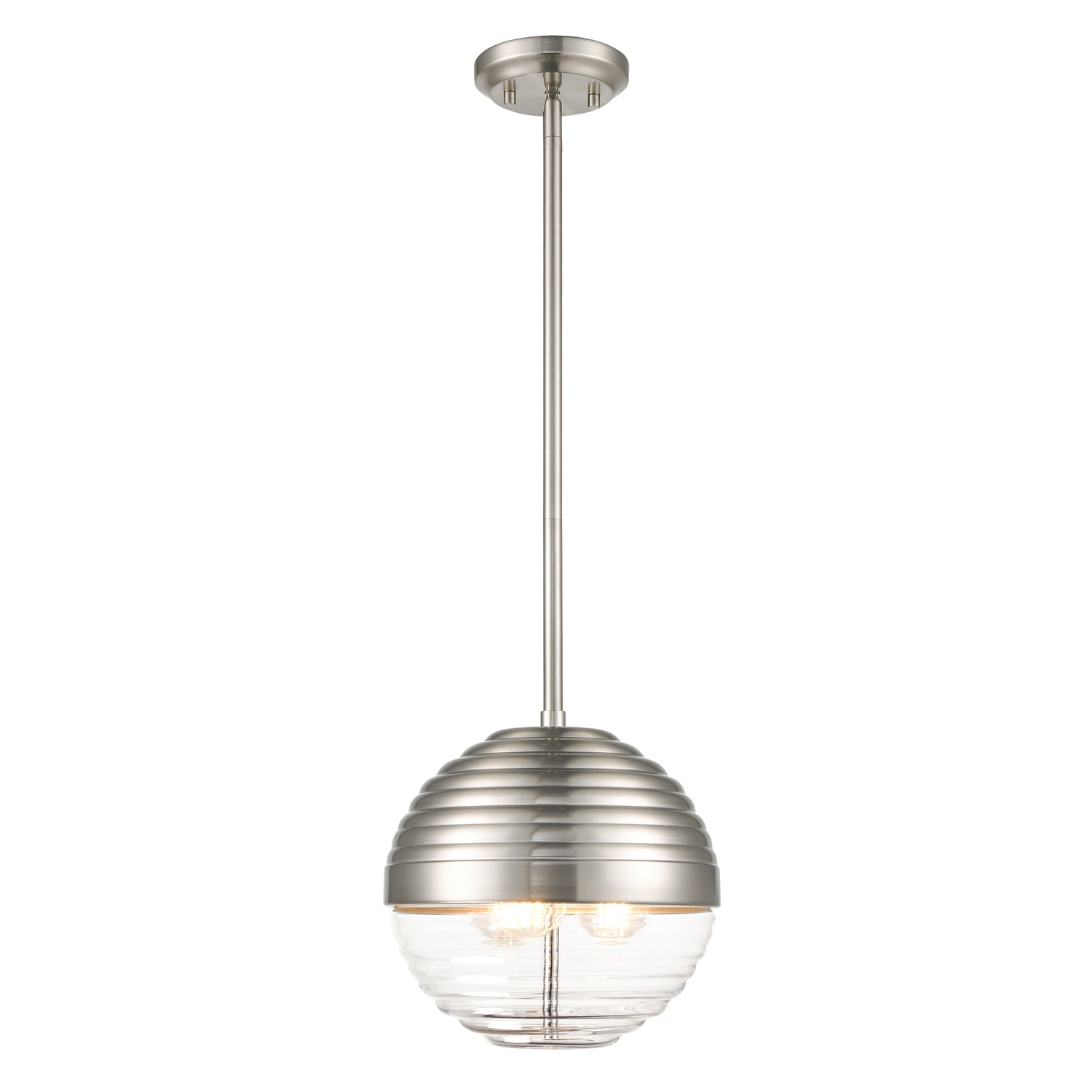 Bea Pendant Light | Satin Nickel/Clear 