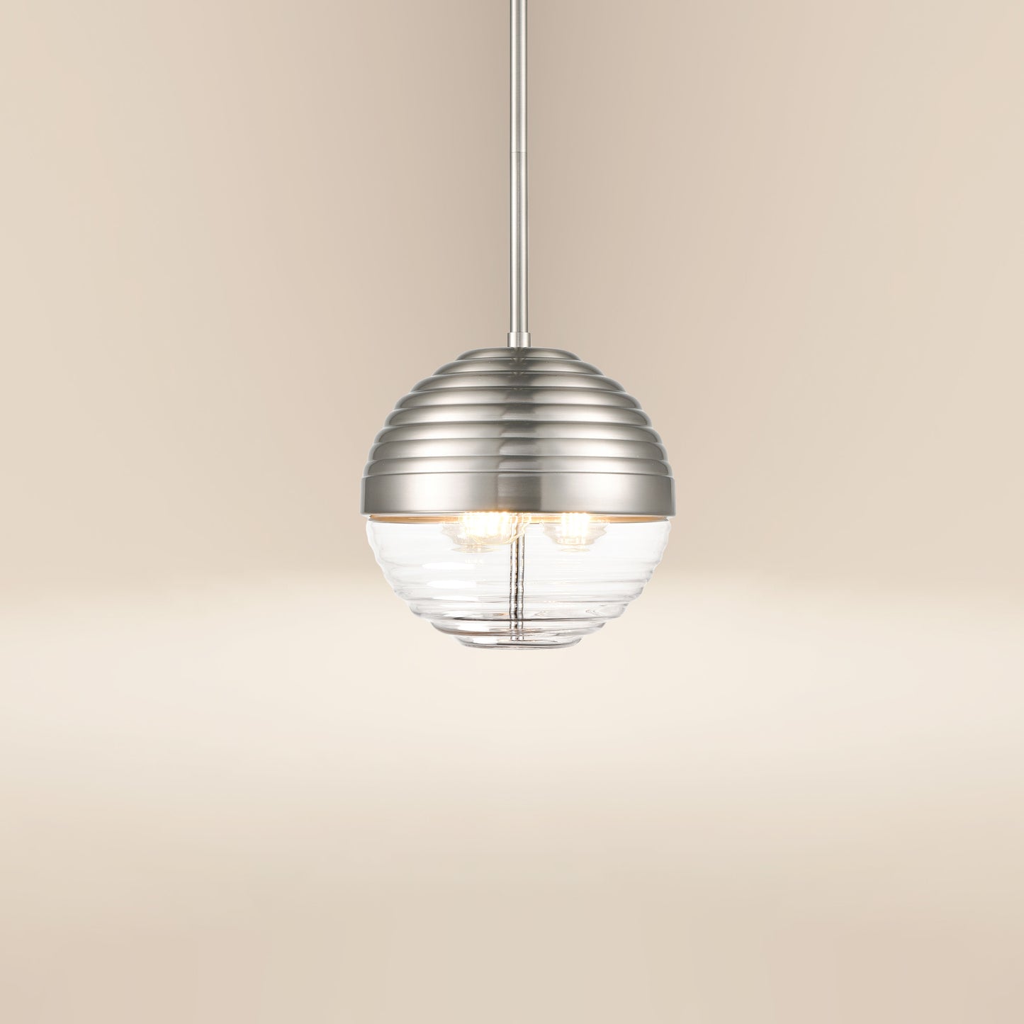 Bea Pendant Light | Satin Nickel/Clear