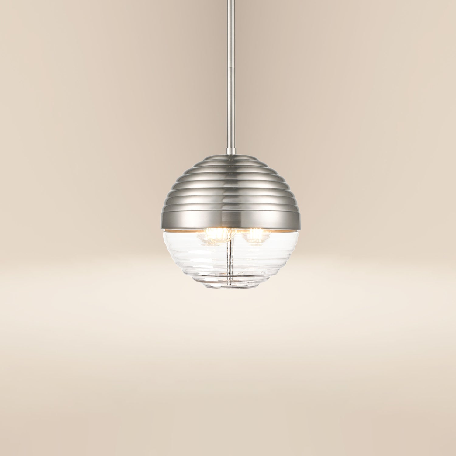 Bea Pendant Light | Satin Nickel/Clear 