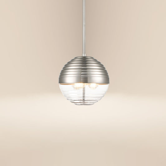Bea Pendant Light | Satin Nickel/Clear