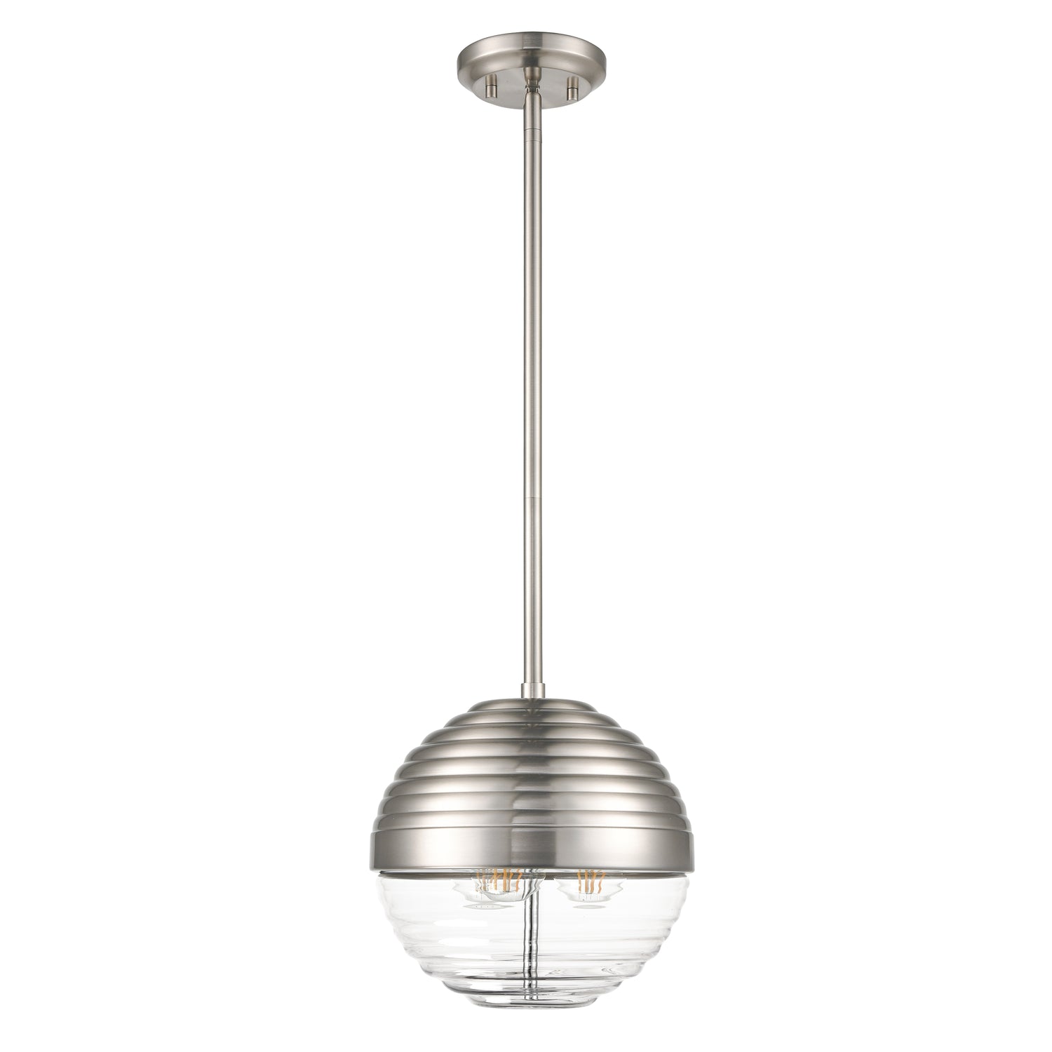 Bea Pendant Light | Satin Nickel/Clear 