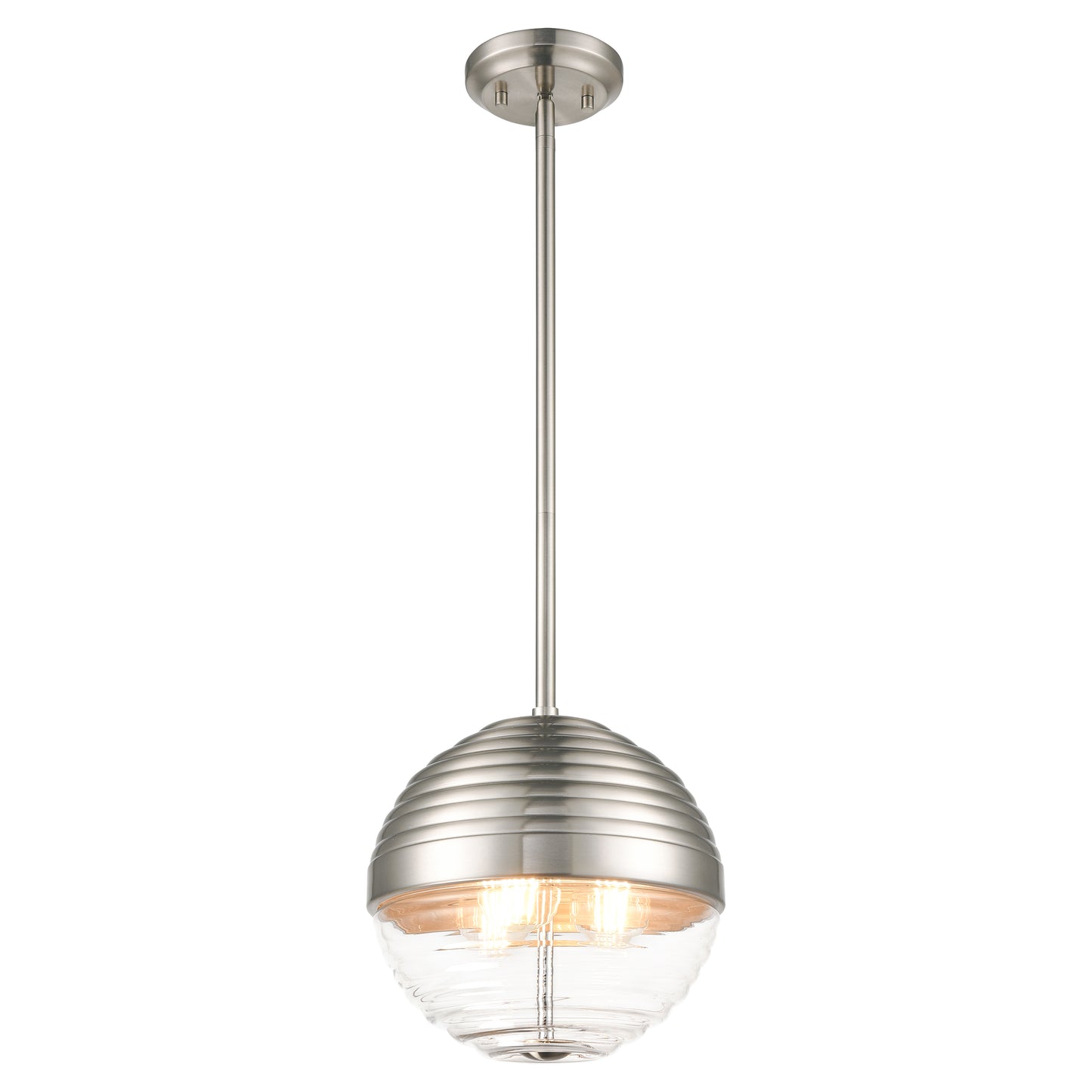 Bea Pendant Light | Satin Nickel/Clear