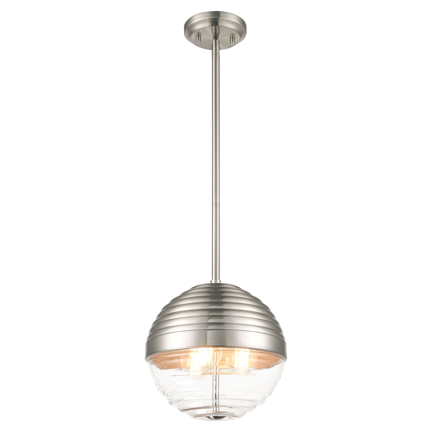 Bea Pendant Light | Satin Nickel/Clear 