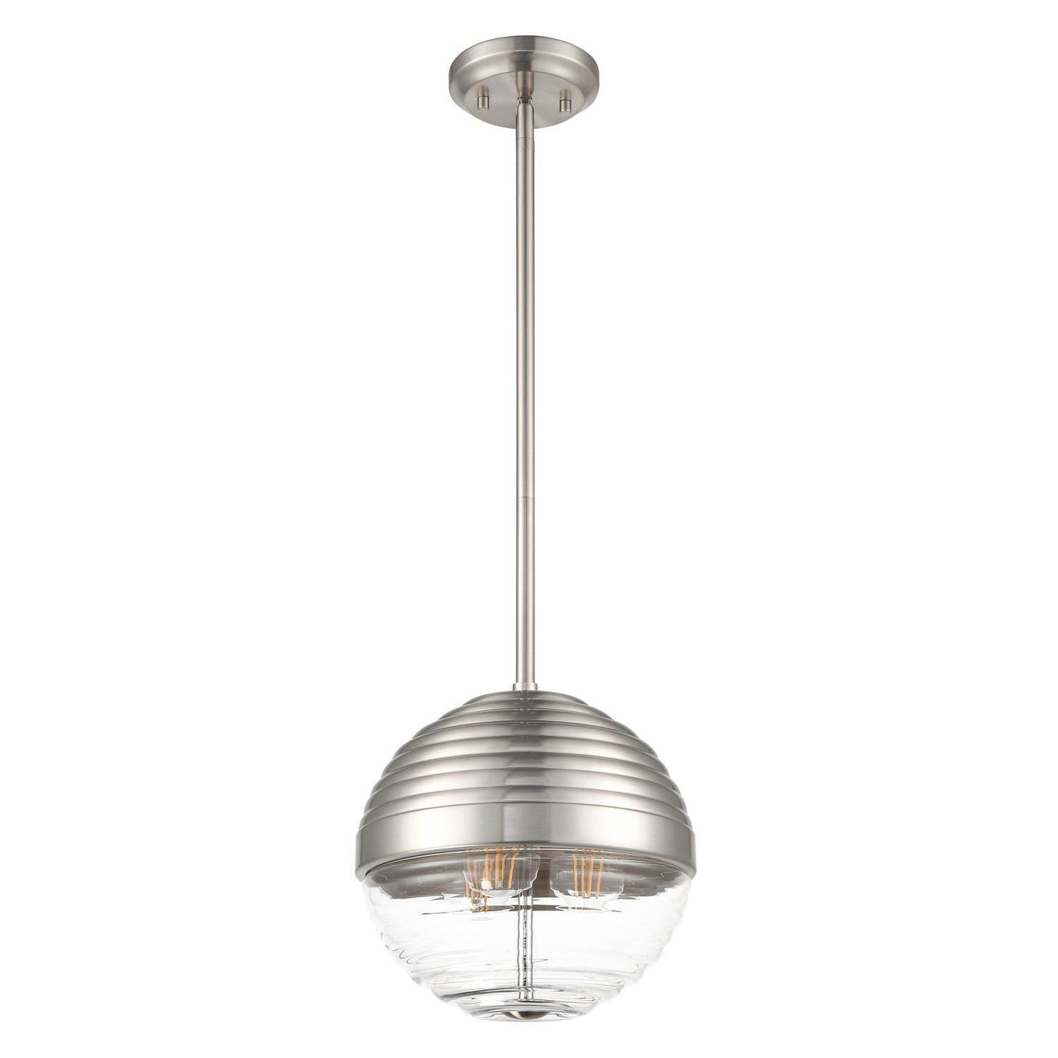 Bea Pendant Light | Satin Nickel/Clear 