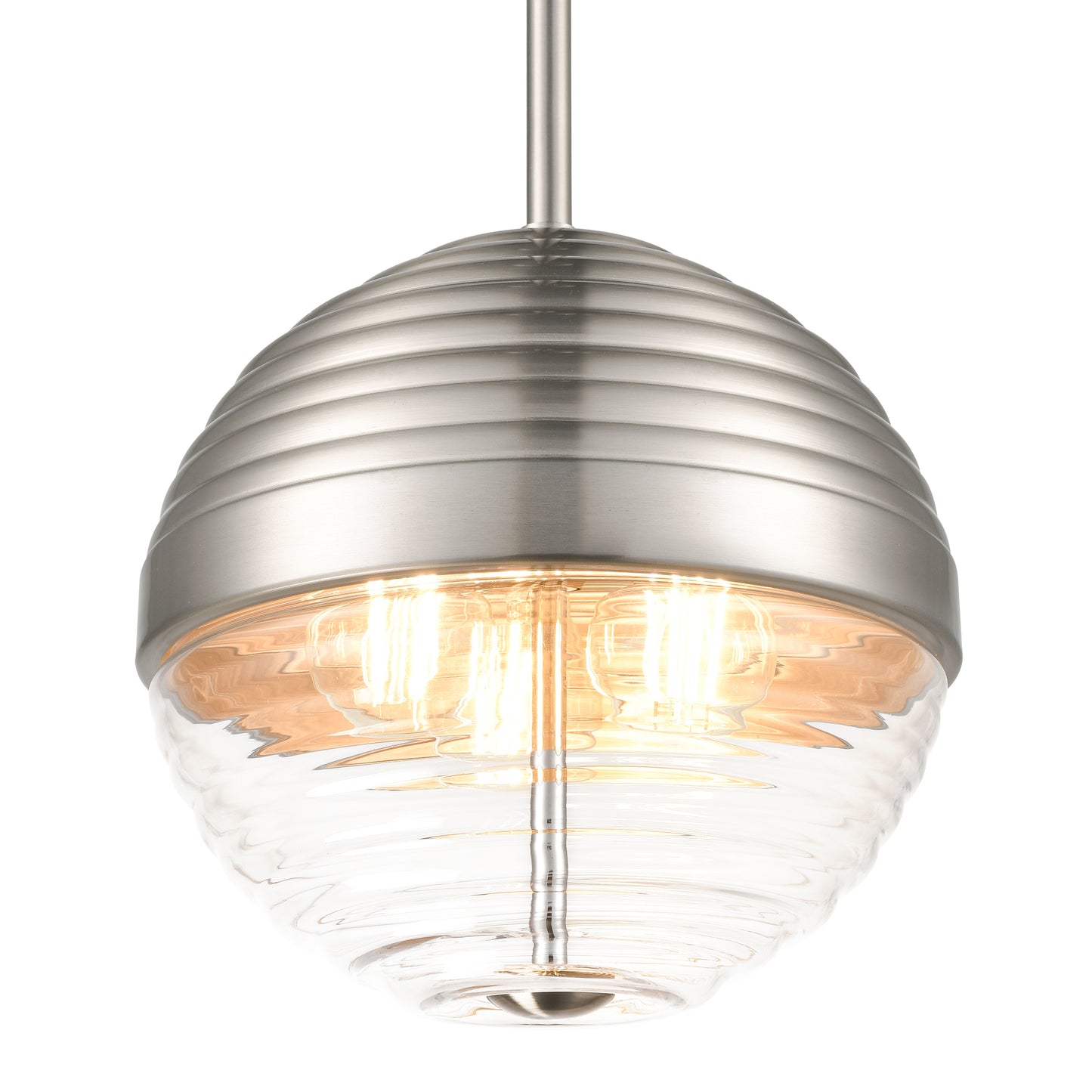 Bea Pendant Light | Satin Nickel/Clear