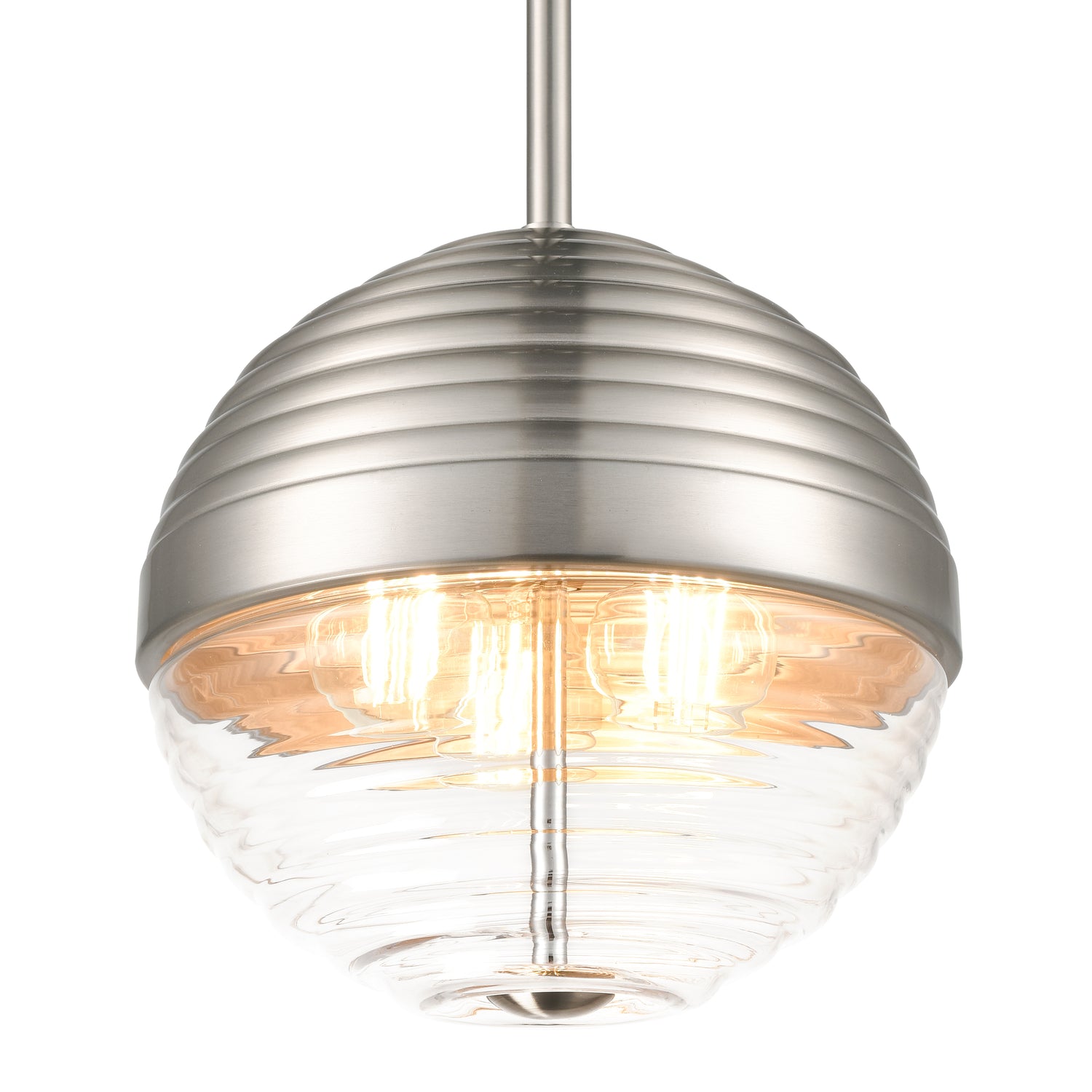 Bea Pendant Light | Satin Nickel/Clear 