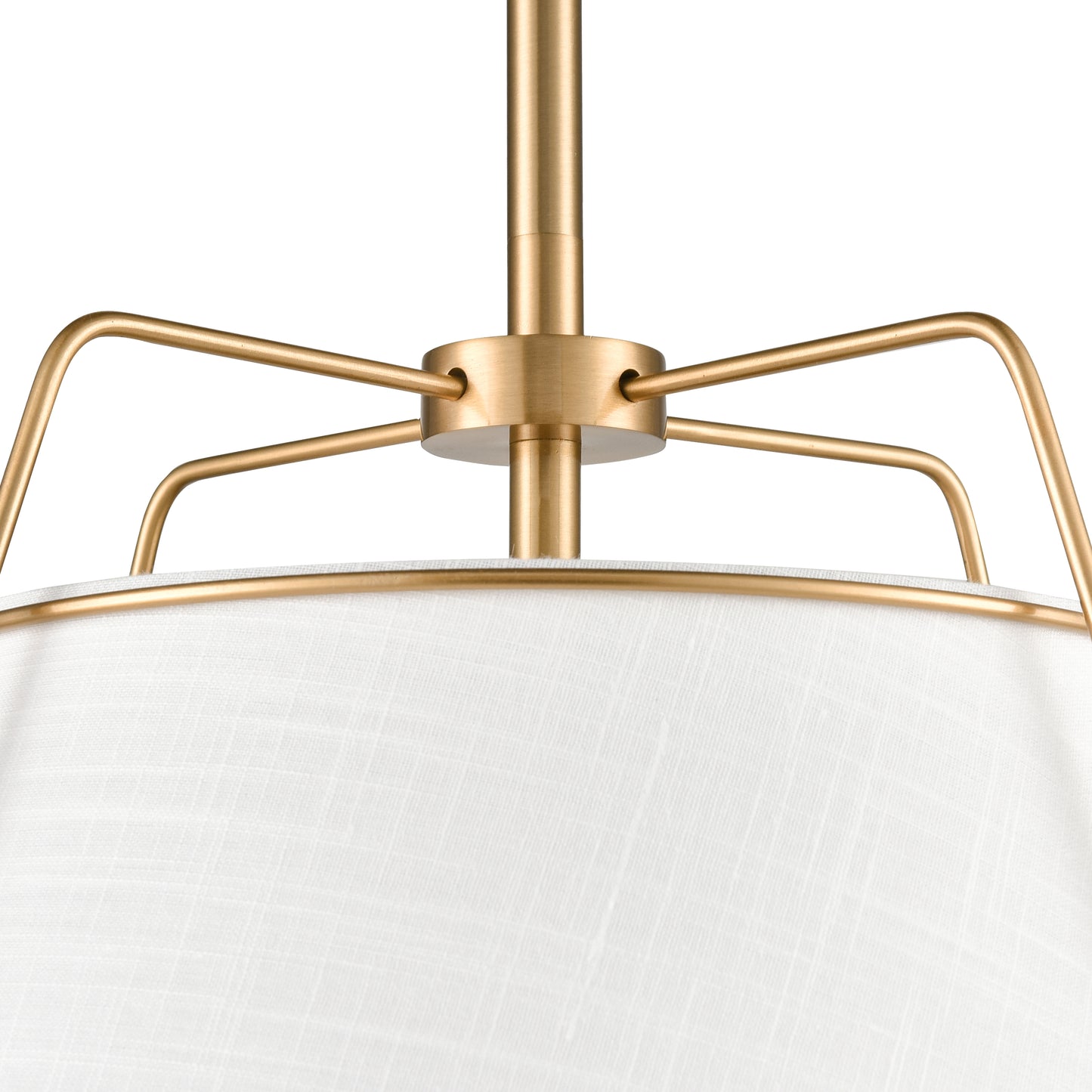 Lise 15" Chandelier | Antique Brass/White
