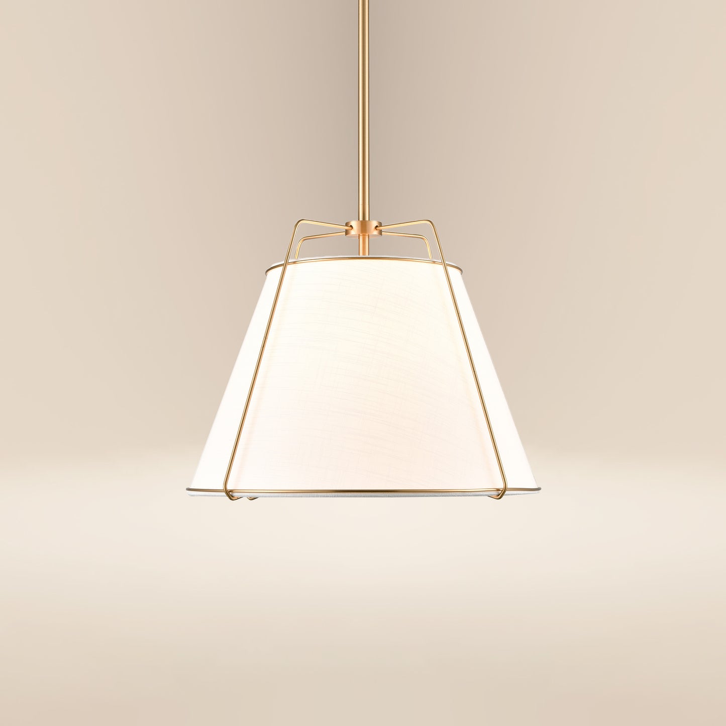 Lise 15" Chandelier | Antique Brass/White