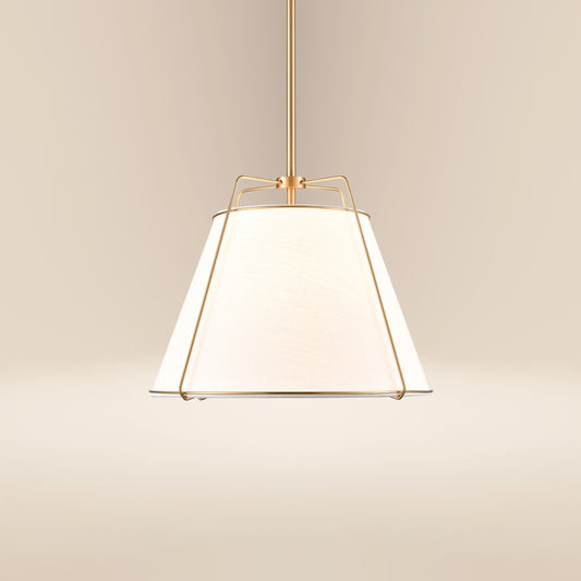 Lise 15" Chandelier | Antique Brass/White