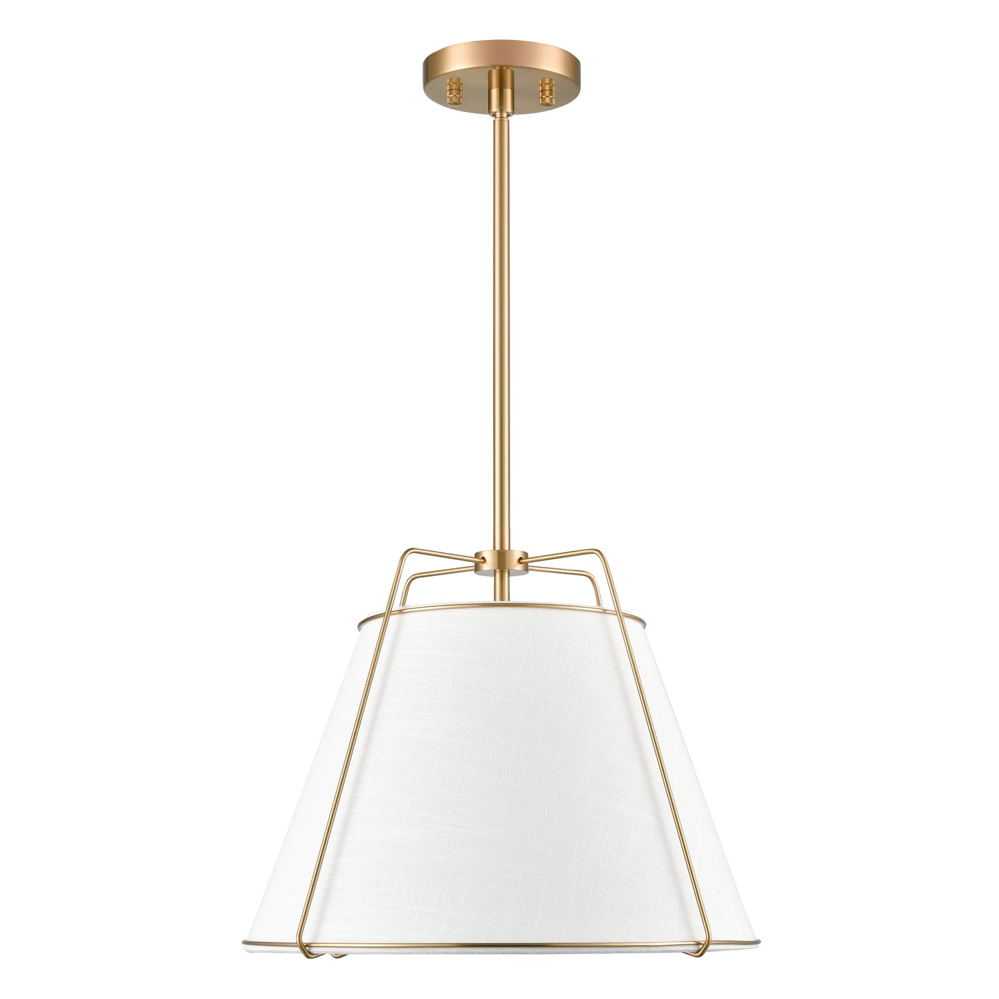 Lise 15" Chandelier | Antique Brass/White