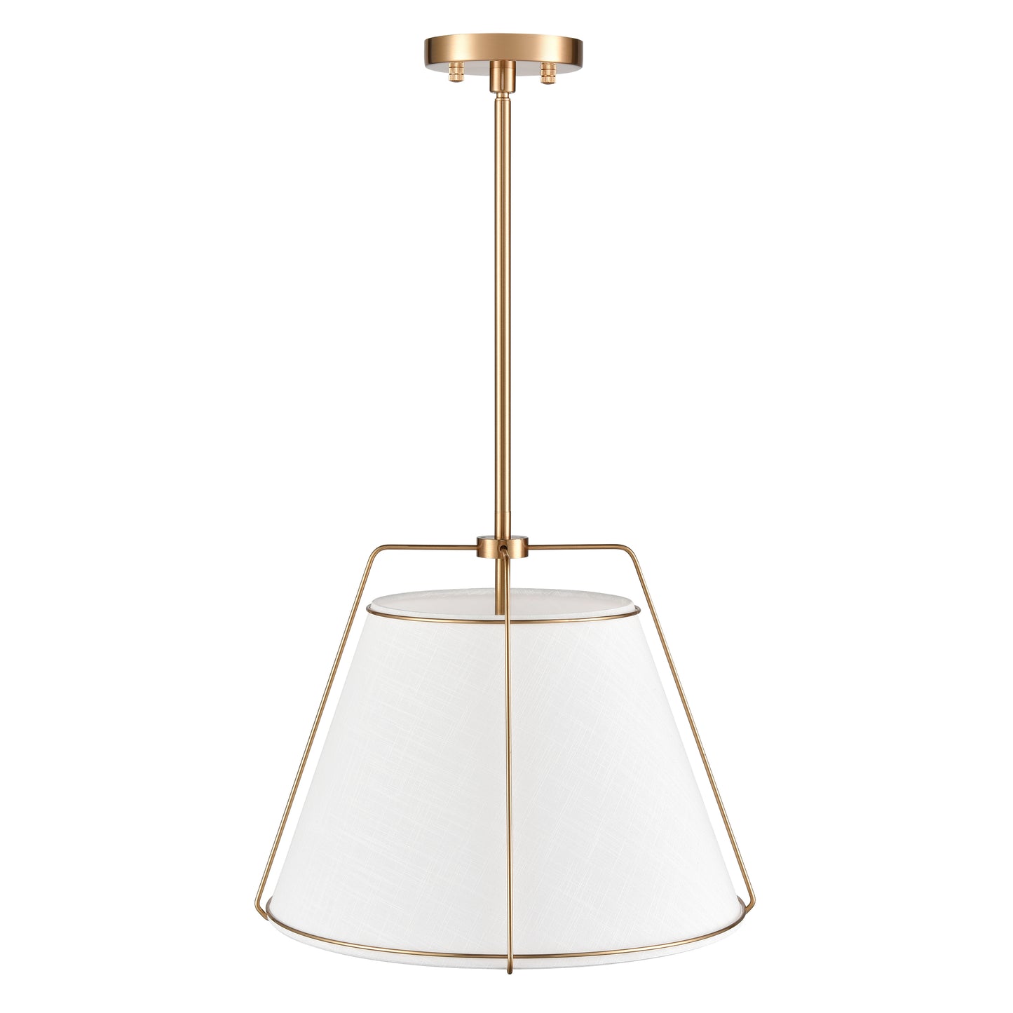 Lise 15" Chandelier | Antique Brass/White