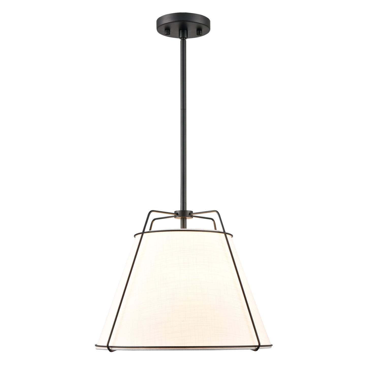 Lise 15" Chandelier | Black/White