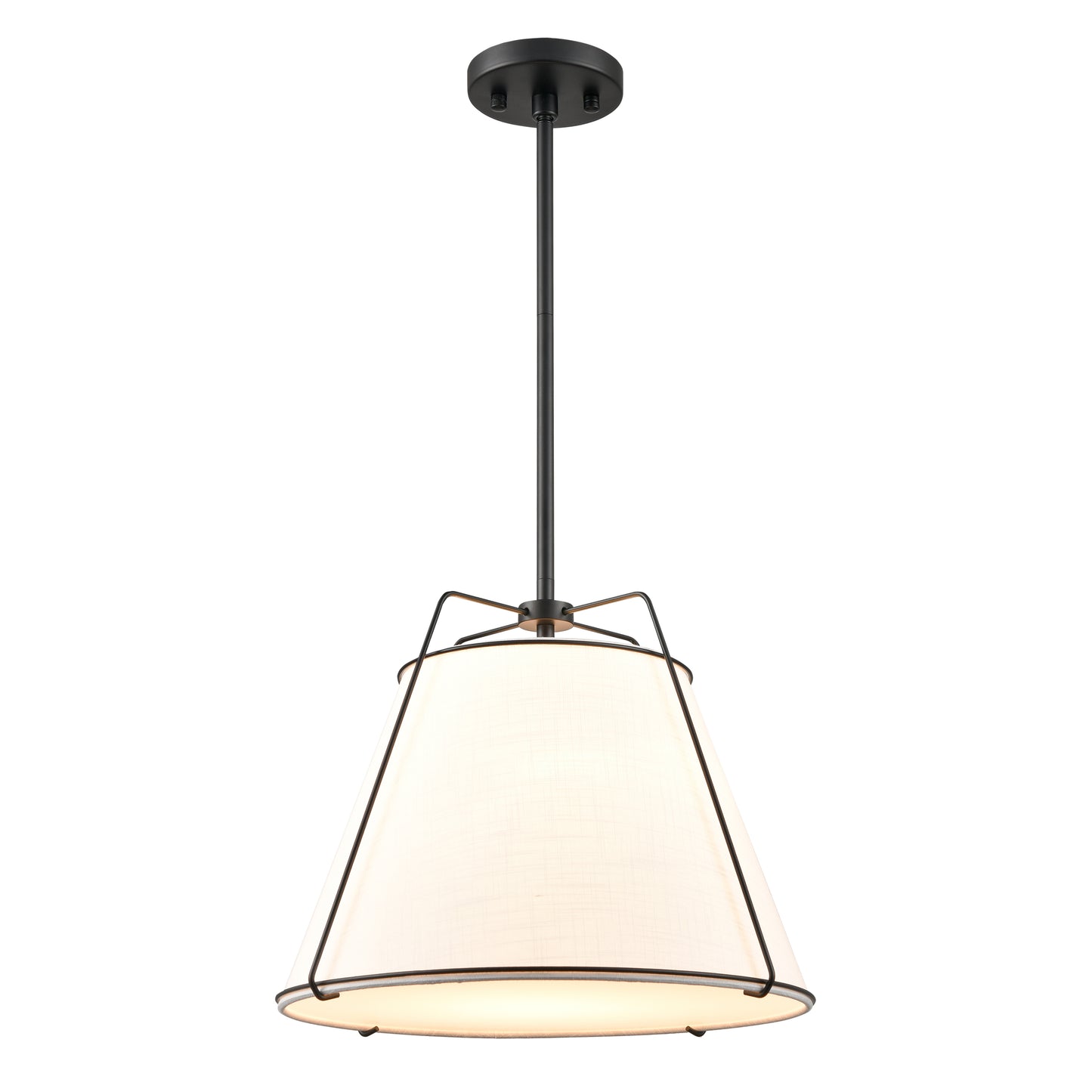 Lise 15" Chandelier | Black/White