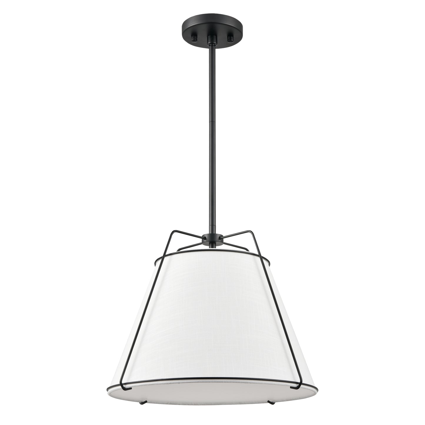 Lise 15" Chandelier | Black/White