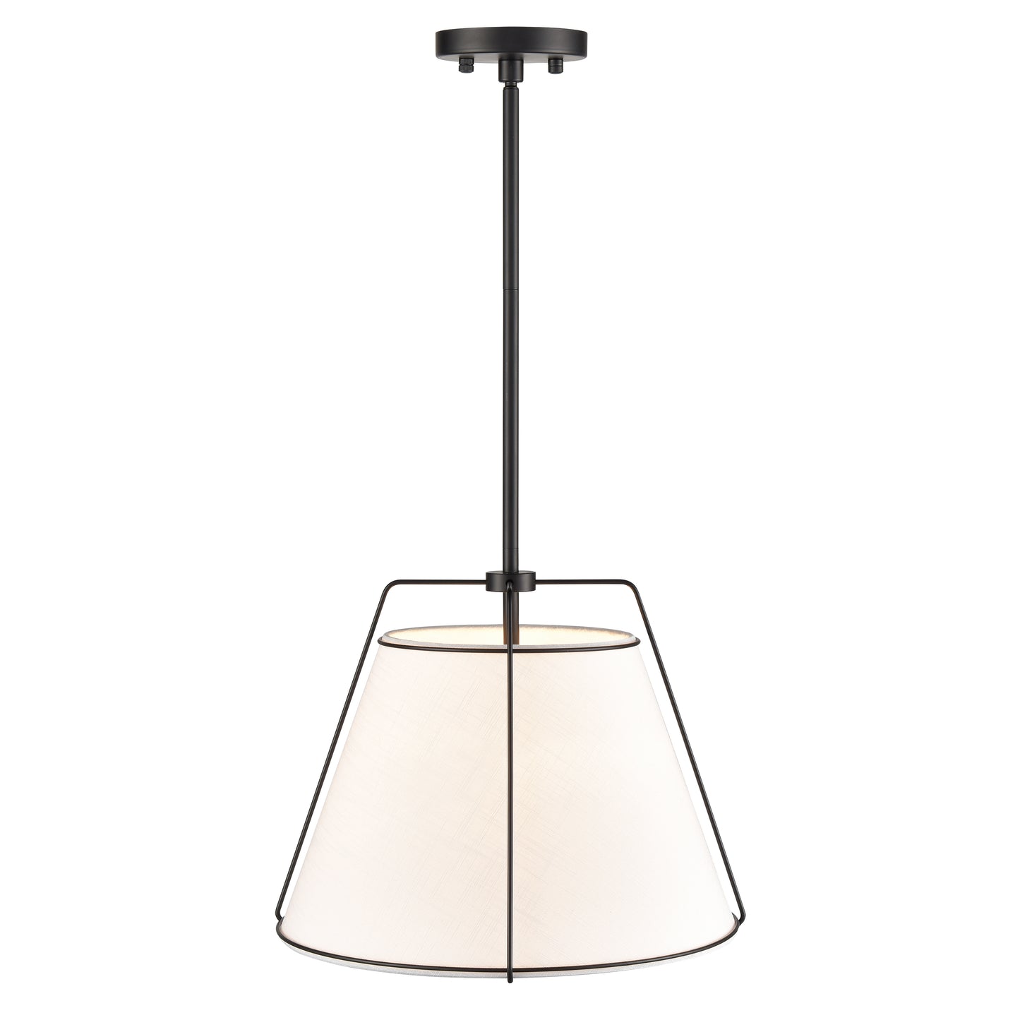 Lise 15" Chandelier | Black/White
