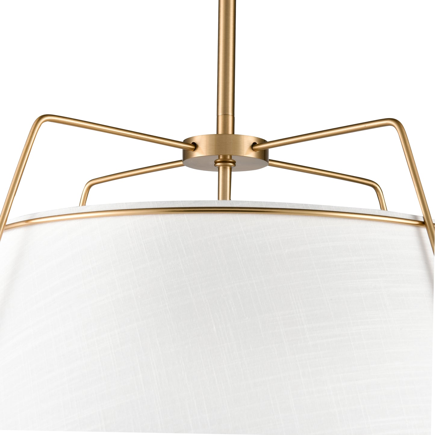 Lise 22" Chandelier | Antique Brass/White