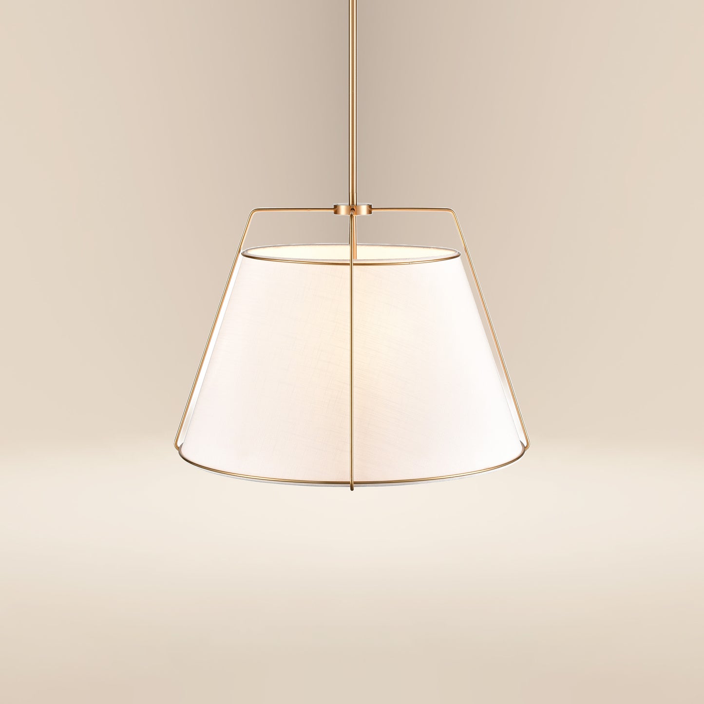 Lise 22" Chandelier | Antique Brass/White