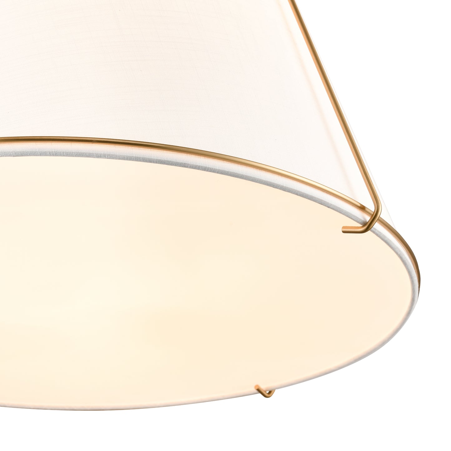 Lise 22" Chandelier | Antique Brass/White