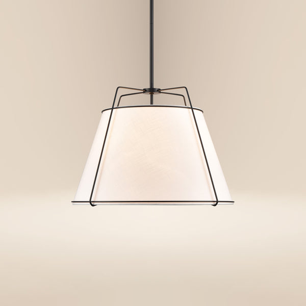 Lise 22" Chandelier | Black/White