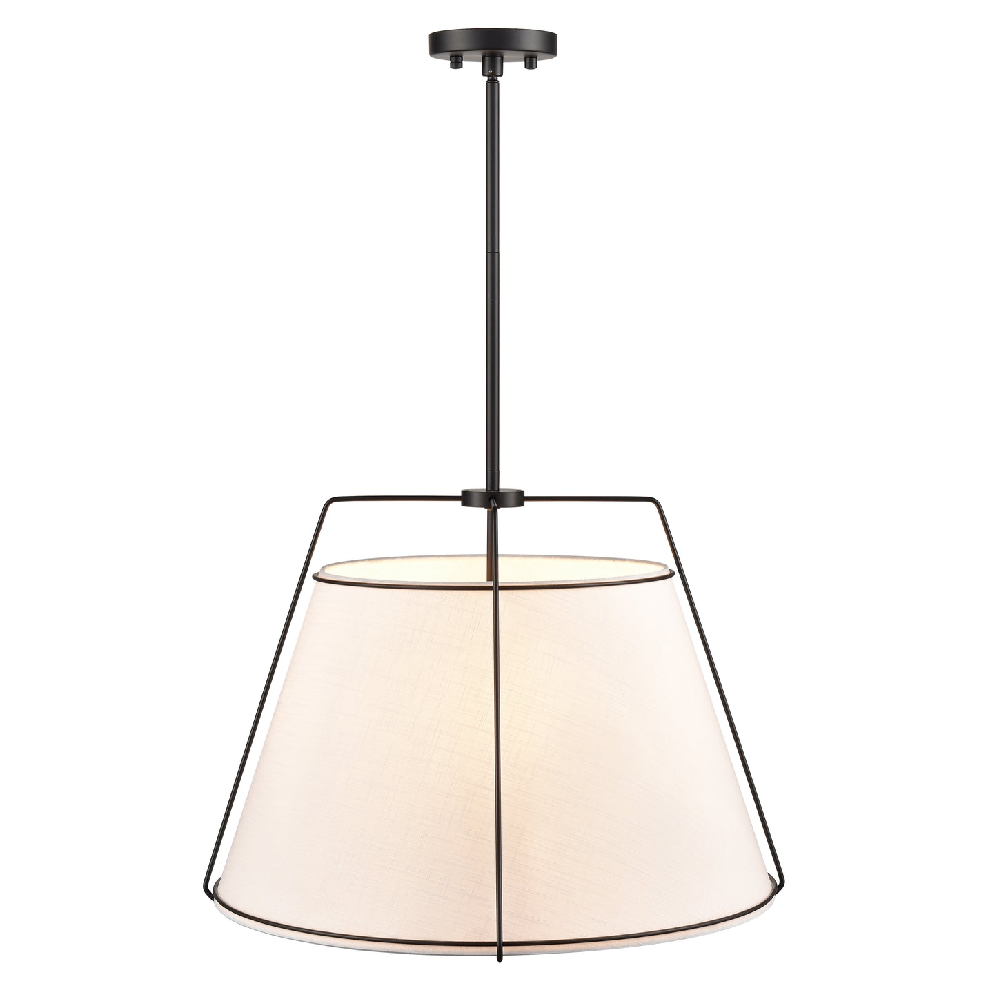Lise 22" Chandelier | Black/White