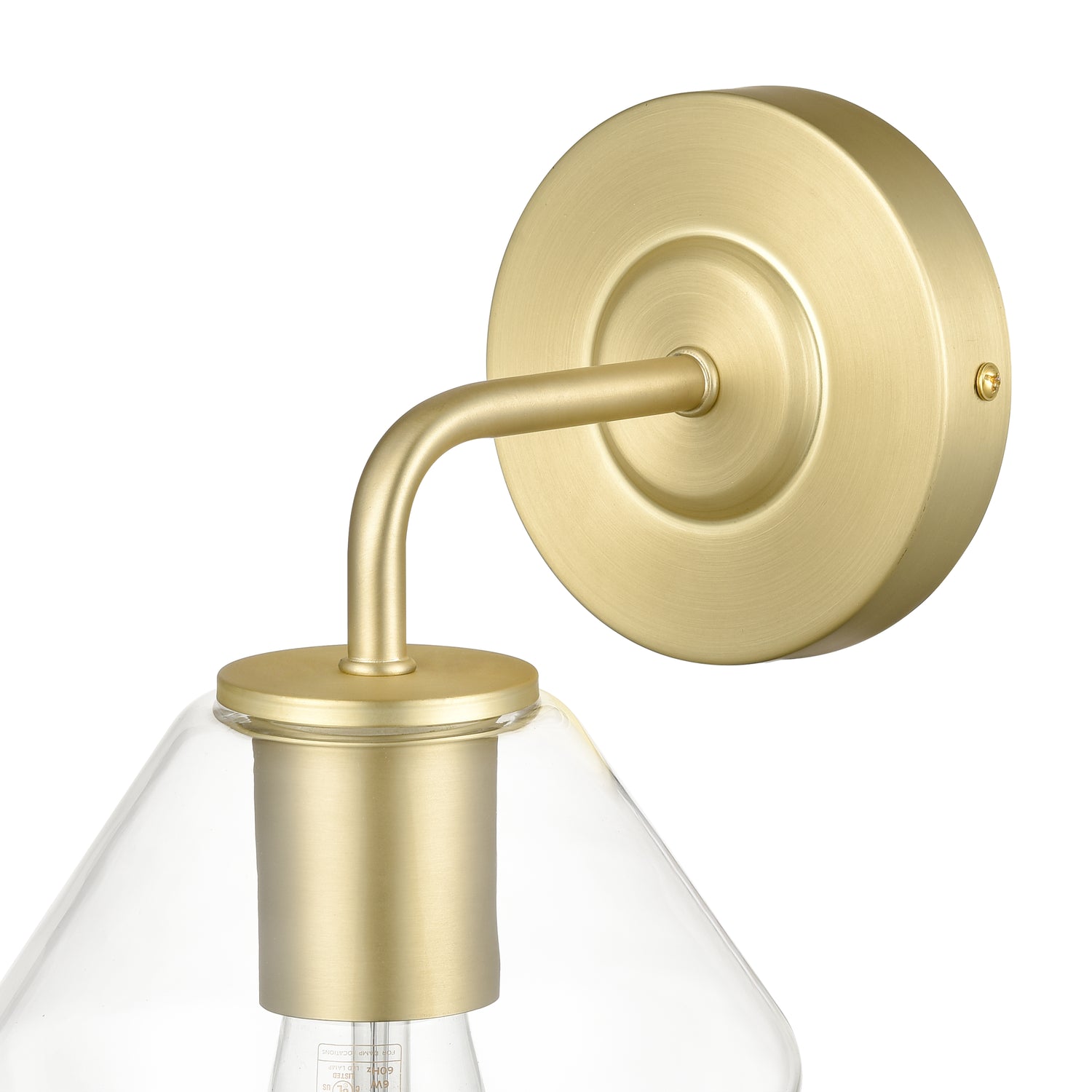 Clare Wall Sconce | Brushed Brass/Clear 