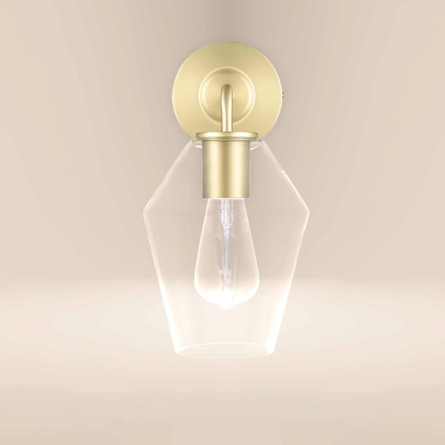 Clare Wall Sconce | Brushed Brass/Clear 