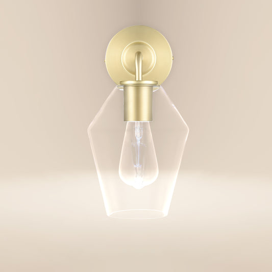 Clare Wall Sconce | Brushed Brass/Clear