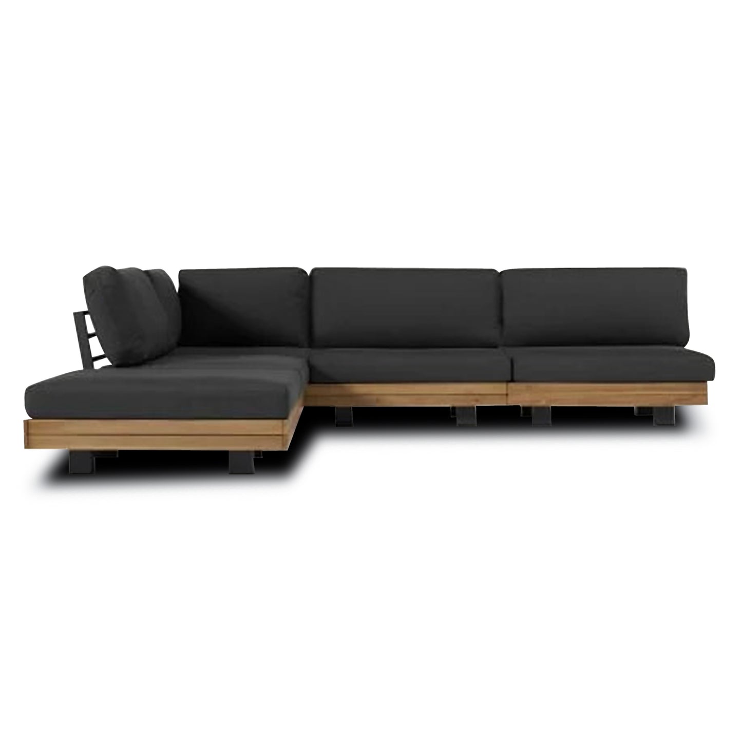 Celenza Modular Corner Sectional Set with Coffee Table | Dark Grey