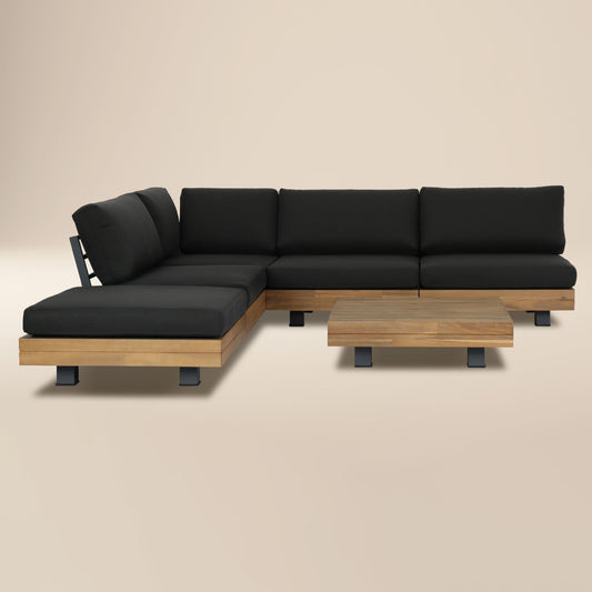 Celenza Modular Corner Sectional Set with Coffee Table | Dark Grey