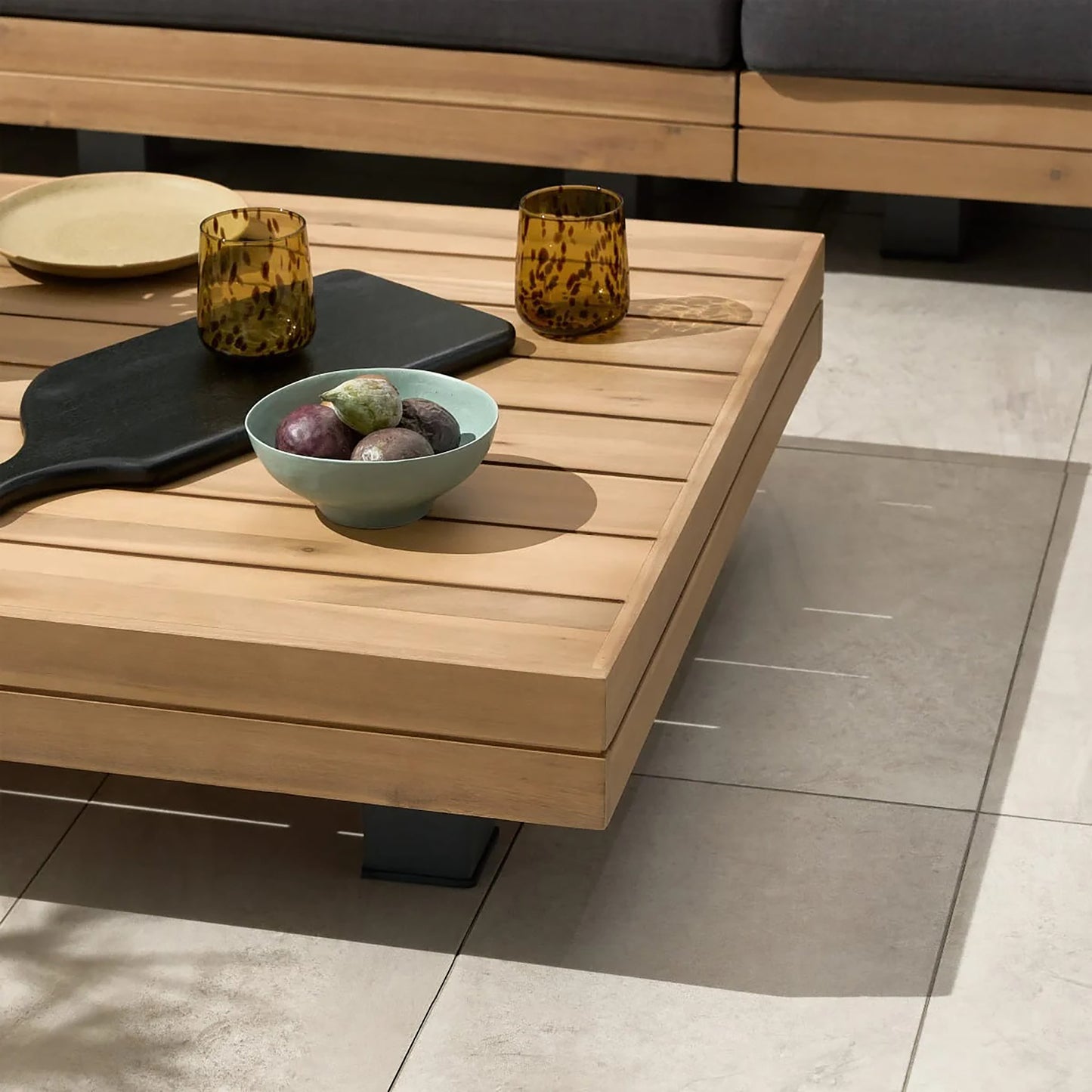 Celenza Modular Corner Sectional Set with Coffee Table | Dark Grey